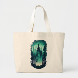 Tote Grande Paisagem da Floresta Pine Bolsa