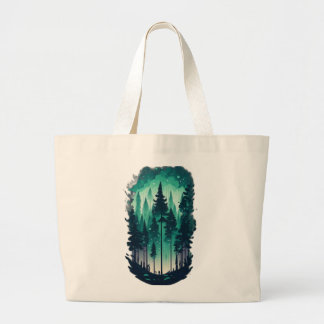 Tote Grande Paisagem da Floresta Pine Bolsa