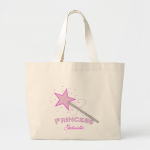 Tote Grande Princesa cor-de-rosa personalizada Varinha o Bolsa