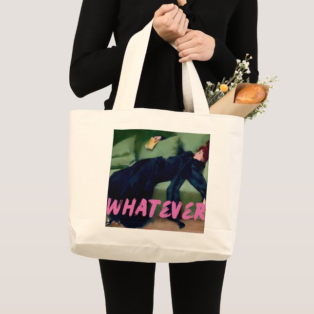 Tote Grande Qualquer Que Seja A Bolsa De Compras, Arte Vintage (Criador carregado)