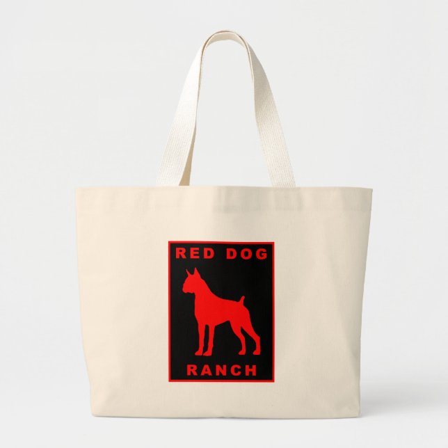 Tote Grande Rancho vermelho do cão - bolsa (Frente)