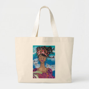 Tote Grande Reyita Flora Maria Afro Bolsa de beleza cubana
