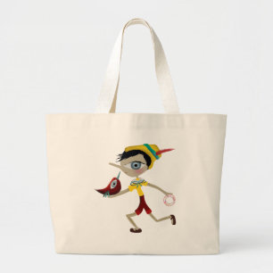 Tote Grande Saco de bolsa de conto de fadas Pinocchio pinotxo