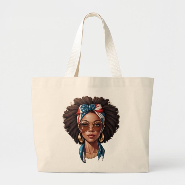 Tote Grande saco de mão Juneteenth, bolsa da liberdade, bolsa  (Frente)