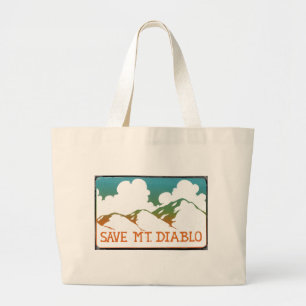 Tote Grande Salvar o bolsa do logotipo do vintage de Diablo da