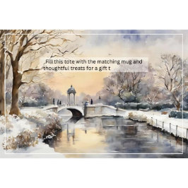 Tote Grande Sereno Inverno Kensington Gardens Londres Bolsa To