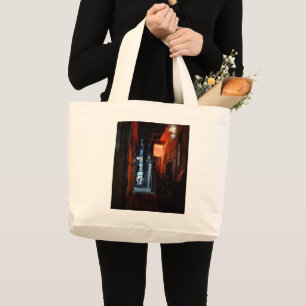 Tote Grande Sinal de Neon da Ruazinha de Seul Coreia Bolsa Gra