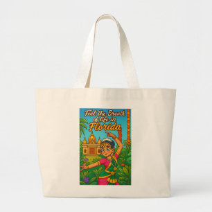 Tote Grande Sinta O Fôlego Da Vida Design Bolsa