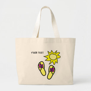Tote Grande Sun n' Chinelos Beach Bolsa