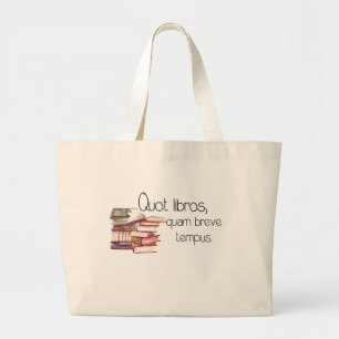 Tote Grande Tão muitos livros, tão pouco bolsa da biblioteca