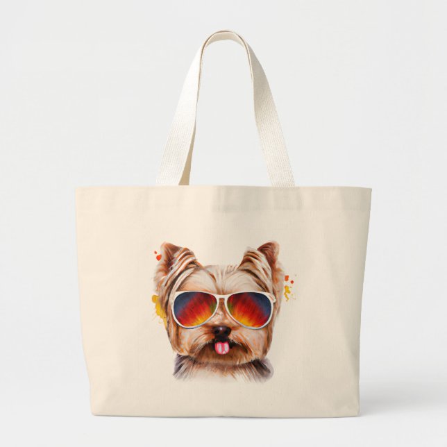 Tote Grande Yorkshire Terrier Jumbo Bolsa (Frente)