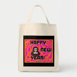 Tote Grays New Year Deseja Bolsa de Grocerâmica