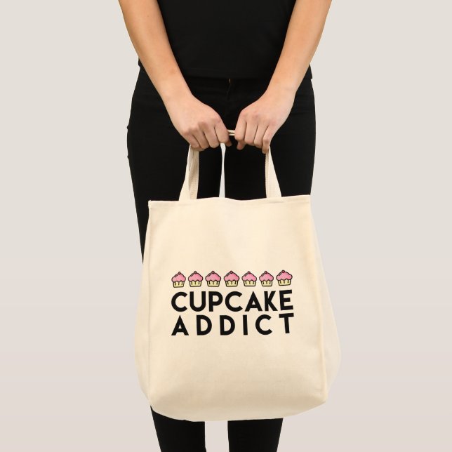 Tote Grocery Bolsa de cotação divertida do ADDICT do cu (Frente (produto))