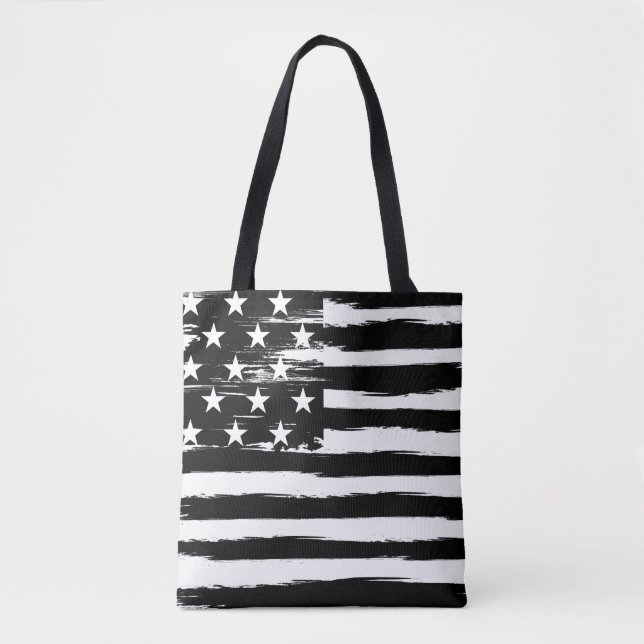 Tote Grungy American Flag Bolsa (Frente)