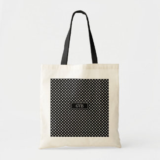 Tote Guingão branco preto moderno do bolsa do orçamento