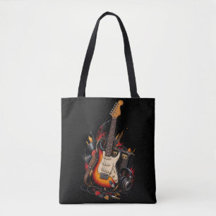Tote Guitarra Elétrica Retro & Bolsa de Música de Rock