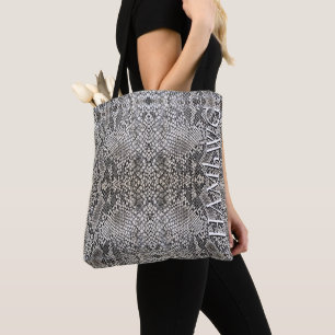Tote HAMbWG Cross Body Bag ou Bolsa - B W Snakeskin Dsg