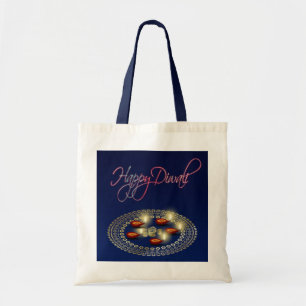 Tote Happy Diwali Ganesha Rangoli - Bolsa do orçamento