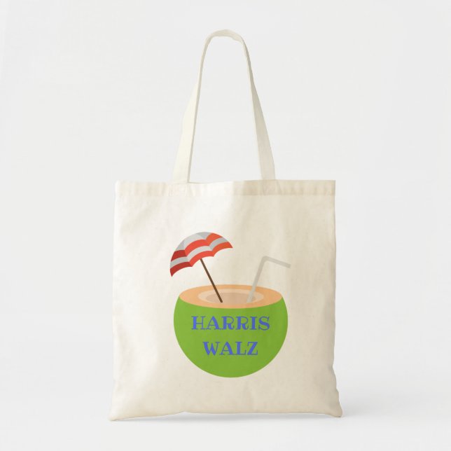 Tote Harris Walz Bolsa Grocery Book Bag (Frente)