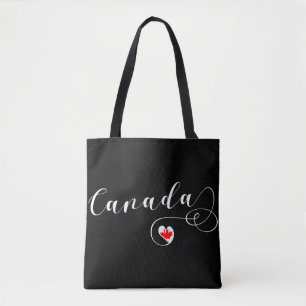 Tote Heart Canada Bolsa de compra, Canadian Flag