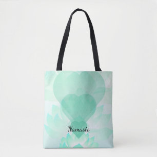 Tote Heart Chakra Lotus Namaste Bolsa 2