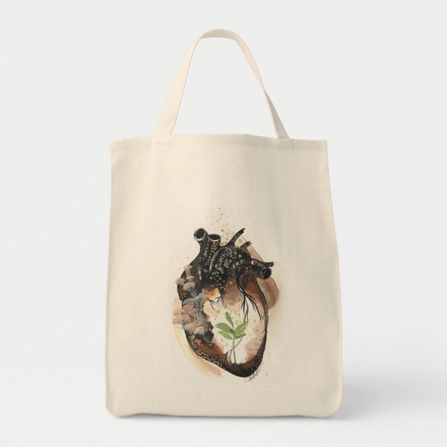 Tote Heart Grocery Bolsa (Frente)