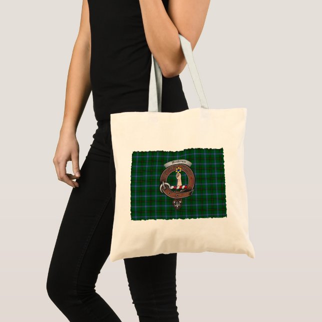 Tote Henderson Clan Crachá Tartan Bolsa (Frente (produto))