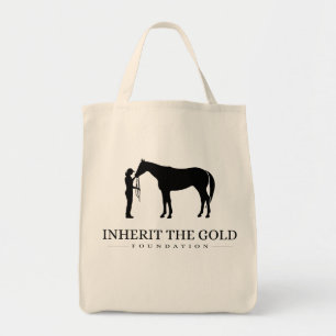 Tote Herde o bolsa Dourado do logotipo da fundação