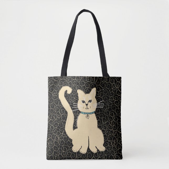 Tote Hey o bolsa bonito do desenhista do gatinho por (Frente)