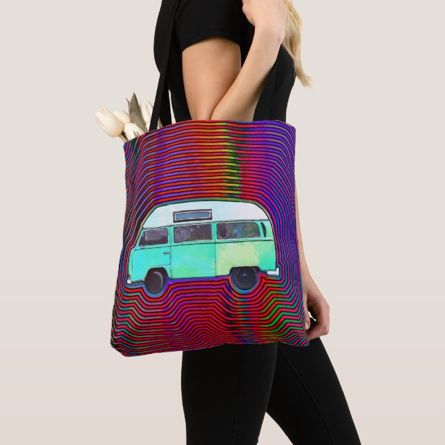 TOTE HIPPIE VAN COLORFUL BOLSA PURSE (Close Up)