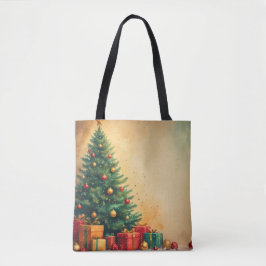 Tote Holiday Spirit Watercolor Art Bolsa