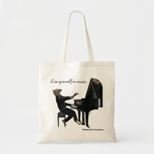 Tote Hyena Piano Music Player Fantasy Art Bolsa (Frente)