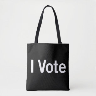 Tote I Vote Bolsa - Texto Branco