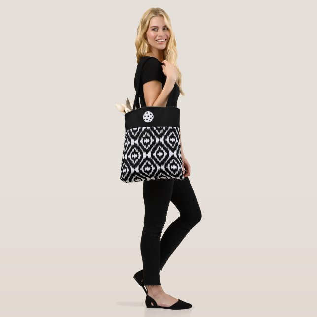 Tote Ikat branco bolsa preto (No(a) Modelo)