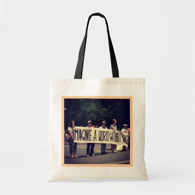 Tote Imagine um mundo sem Bolsa de guerra (Frente)