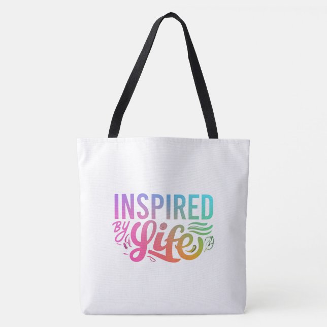 Tote Inspirado pela vida - Bolsa do ombro (Frente)