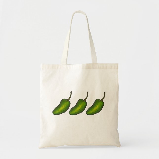 Tote Jalapenos Green Hot Jalapeno Pepper Bolsa (Frente)