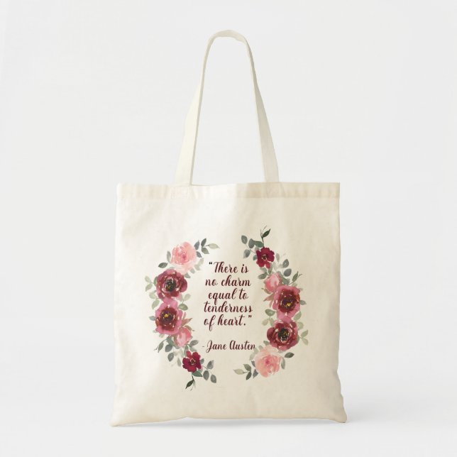 Tote Jane Austen Não Há Bolsa de Citação Charm (Frente)