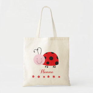 Tote Joaninha vermelho pequeno o bolsa personalizado do