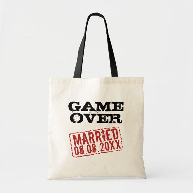 Tote Jogo sobre uma bolsa engraçada de toques com selo  (Frente)