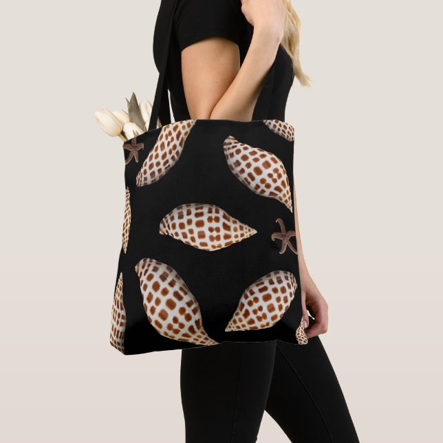 Tote Junonia Seashell Black Bolsa (Close Up)