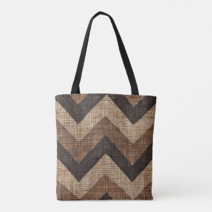 Tote Jute Chevron Bolsa
