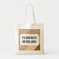 King James Bíblia Love Funny Bolsa Christian