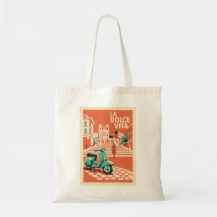 Tote La Dolce Vita Roma Bolsa de Viagem Vintage Itália
