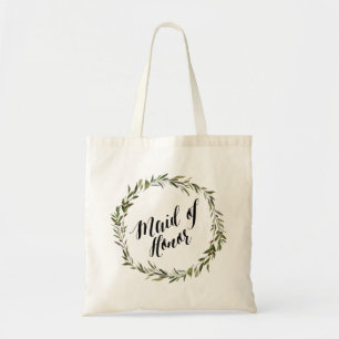 Tote Leaf Script Bolsa   MADRINHA DE CASAMENTO