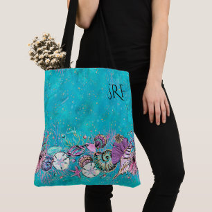 Tote LG. Linda praia por todo Impressão Bolsa
