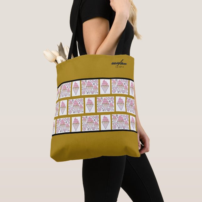 Tote Licença de Sorvete irresistível no Caramel Bolsa (Close Up)
