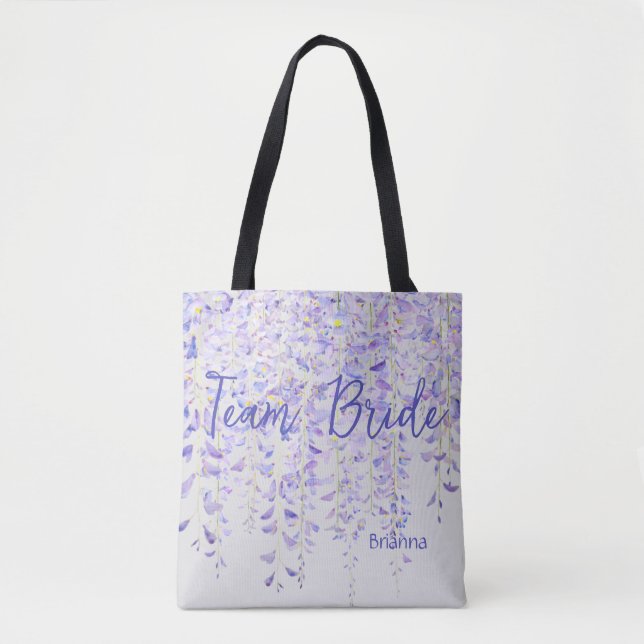 Tote Lilac Hanging Wisteria Team Bride Bolsa B (Frente)