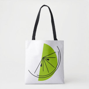 Tote Limão de Citrus por todo o bolsa