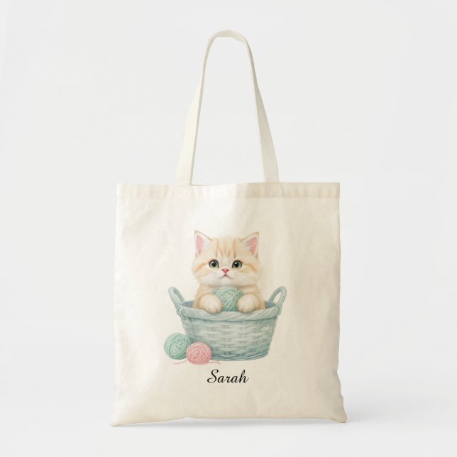 Tote Linda Bolsa de Gato de Fio (Frente)